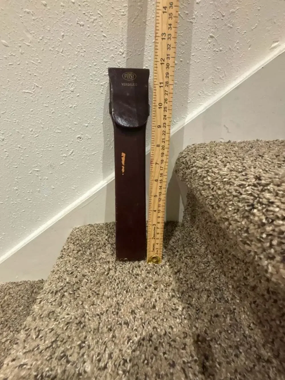 Vintage Post Versalog 1460 Slide Rule Brown Leather Carrying Case